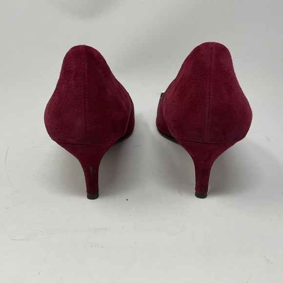 Coach Lauri Two Tone Red Burgandy Heels - Picture 4 of 9